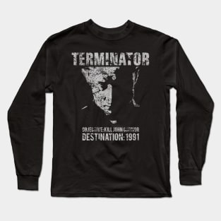 It is not human, it is a machine, model T-1000. It's a Terminator. Long Sleeve T-Shirt